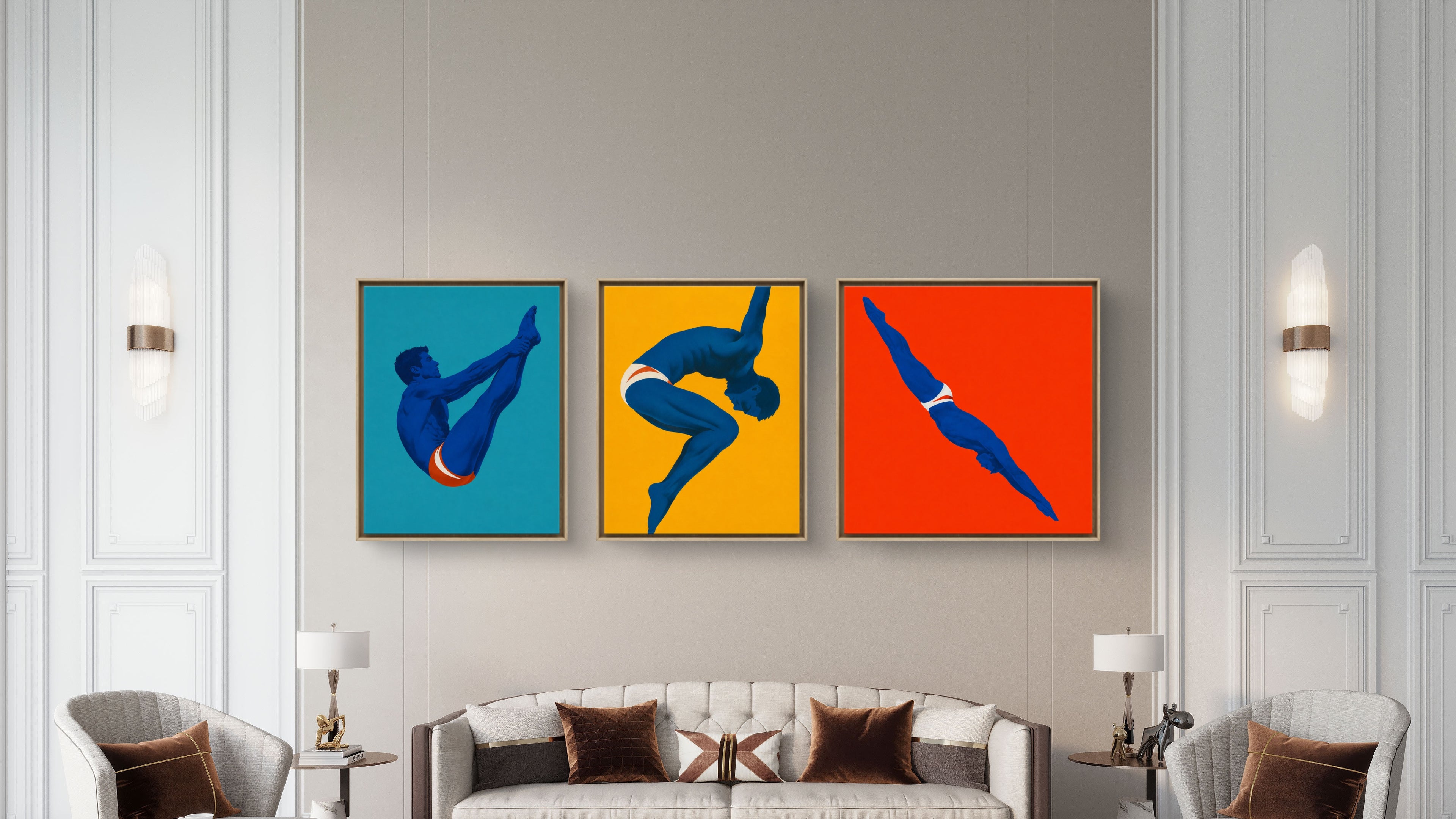 The Diver Series, Poetry of Movement, An Original Artwork by Elliott Best