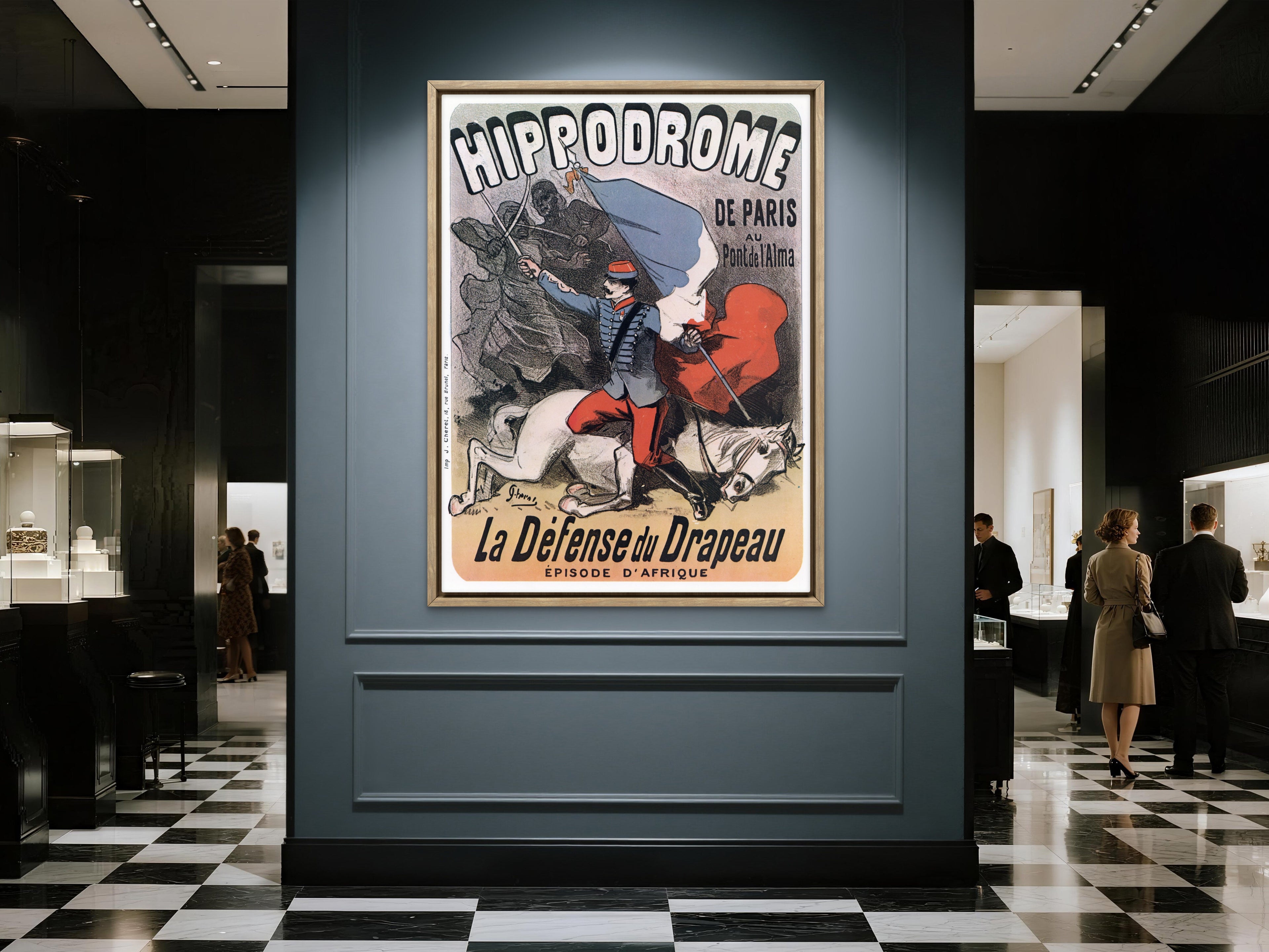 Jules Chéret La Défense du Drapeau 1880 - Patriotic French Poster