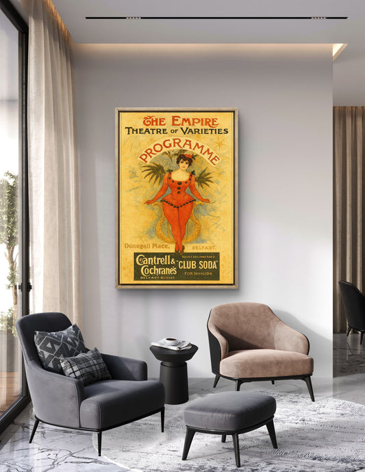 Empire Theatre of Varieties, a music hall poster in the late Victorian style.