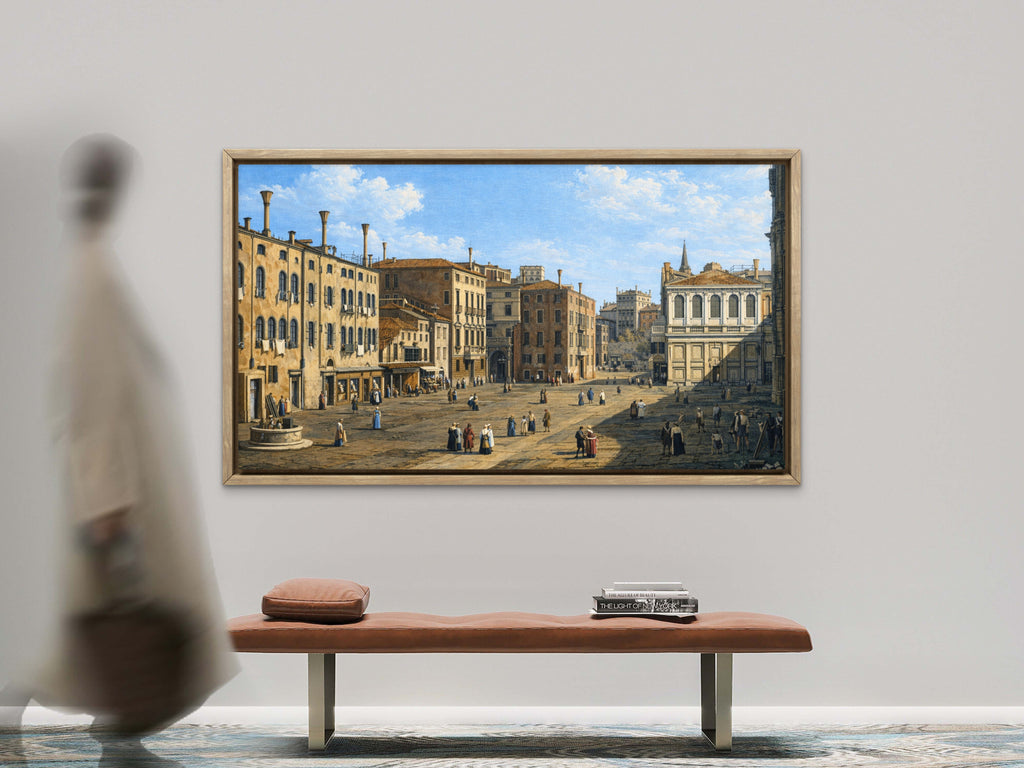 Campo San Giacomo di Rialto, Venice, by Canaletto
