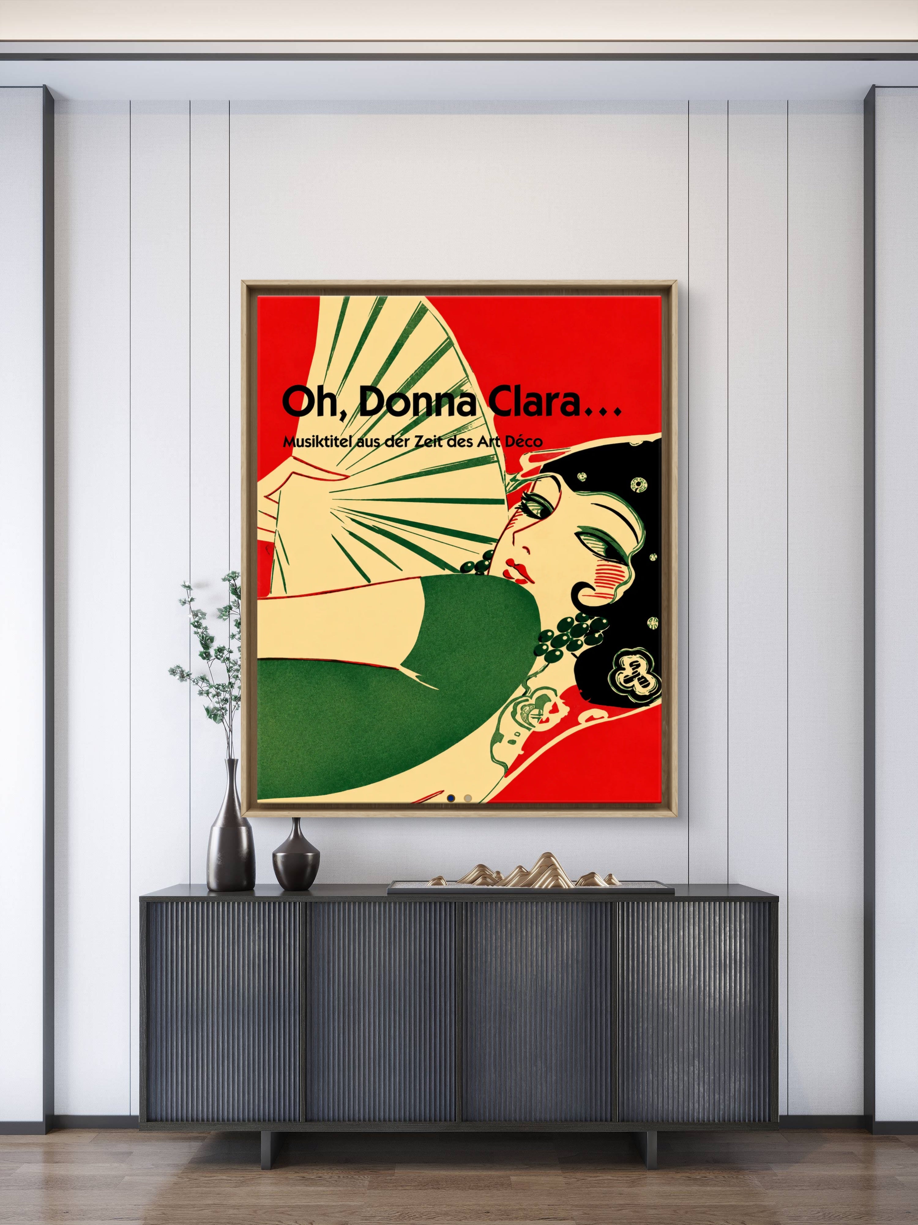 Oh, Donna Clara…, Mid 1920s Art Deco Cabaret Poster, Remastered by Elliott Best