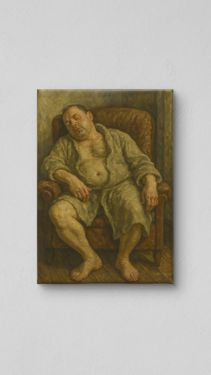 NEW! "Afternoon Snooze," Post-war Figurative Realism.