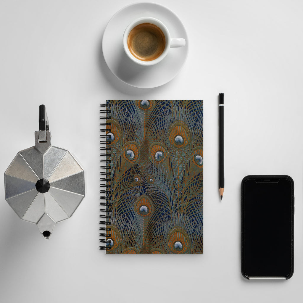 Spiral notebook featuring "Hera," an Aesthetic Movement design by Arthur Silver, c. 1887