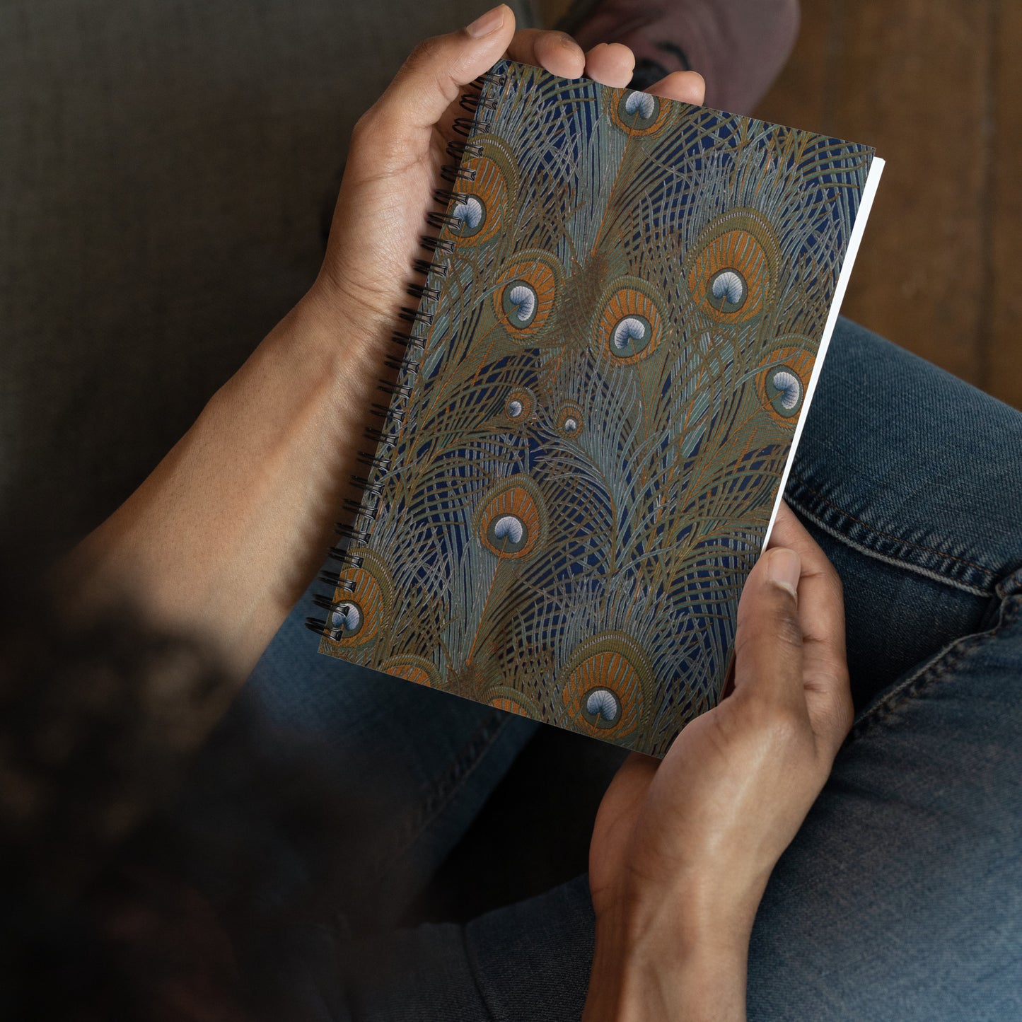 Spiral notebook featuring "Hera," an Aesthetic Movement design by Arthur Silver, c. 1887