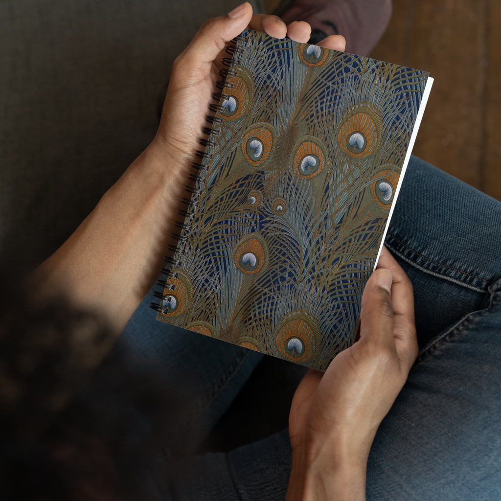 Spiral notebook featuring "Hera," an Aesthetic Movement design by Arthur Silver, c. 1887