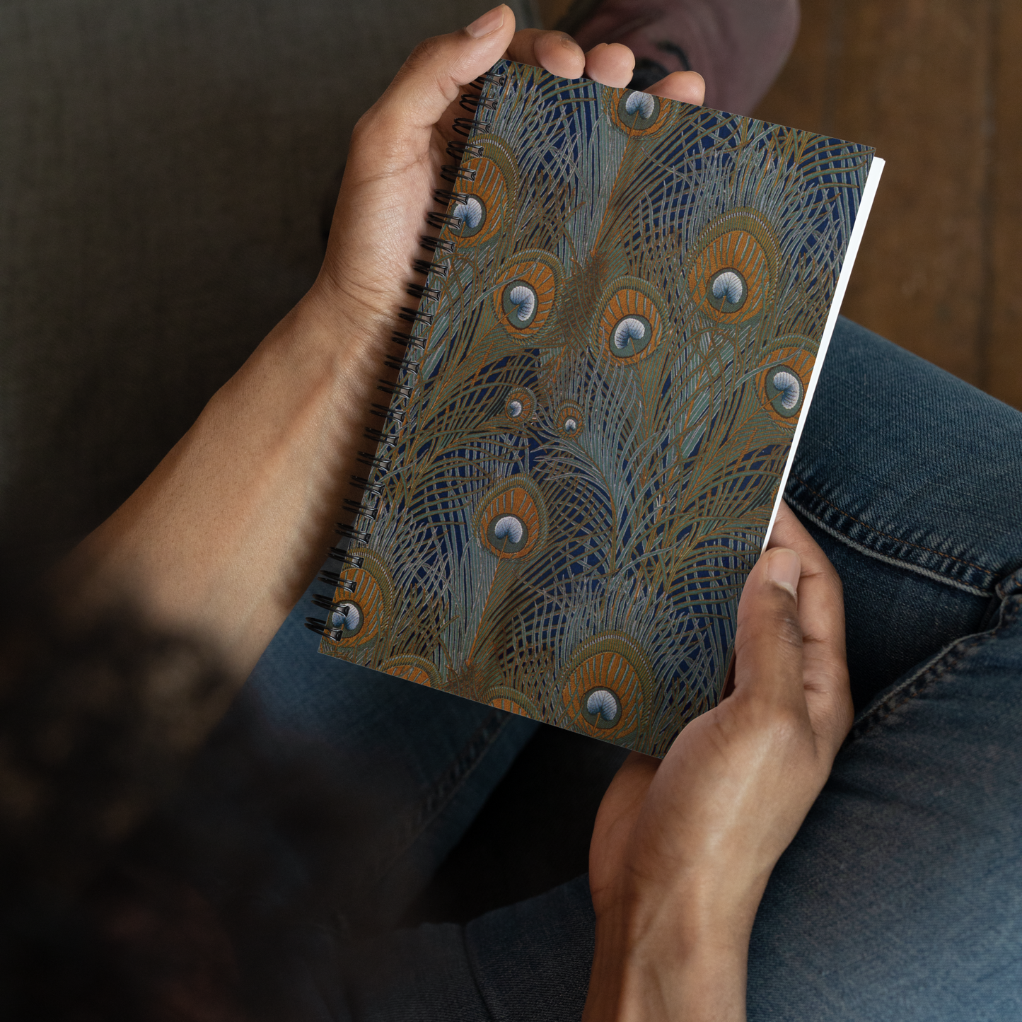 Spiral notebook featuring "Hera," an Aesthetic Movement design by Arthur Silver, c. 1887