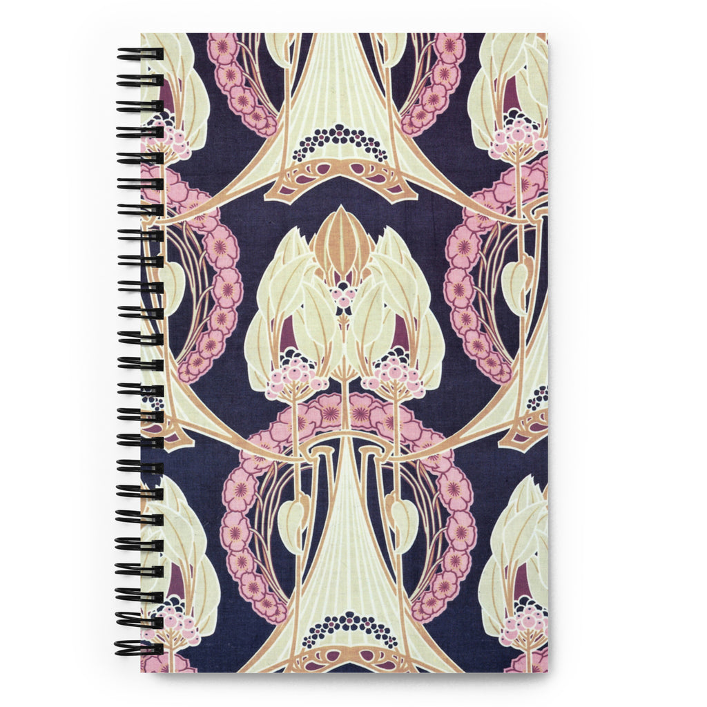 Spiral notebook featuring Art Nouveau design by F. Steiner & Co., 1906.