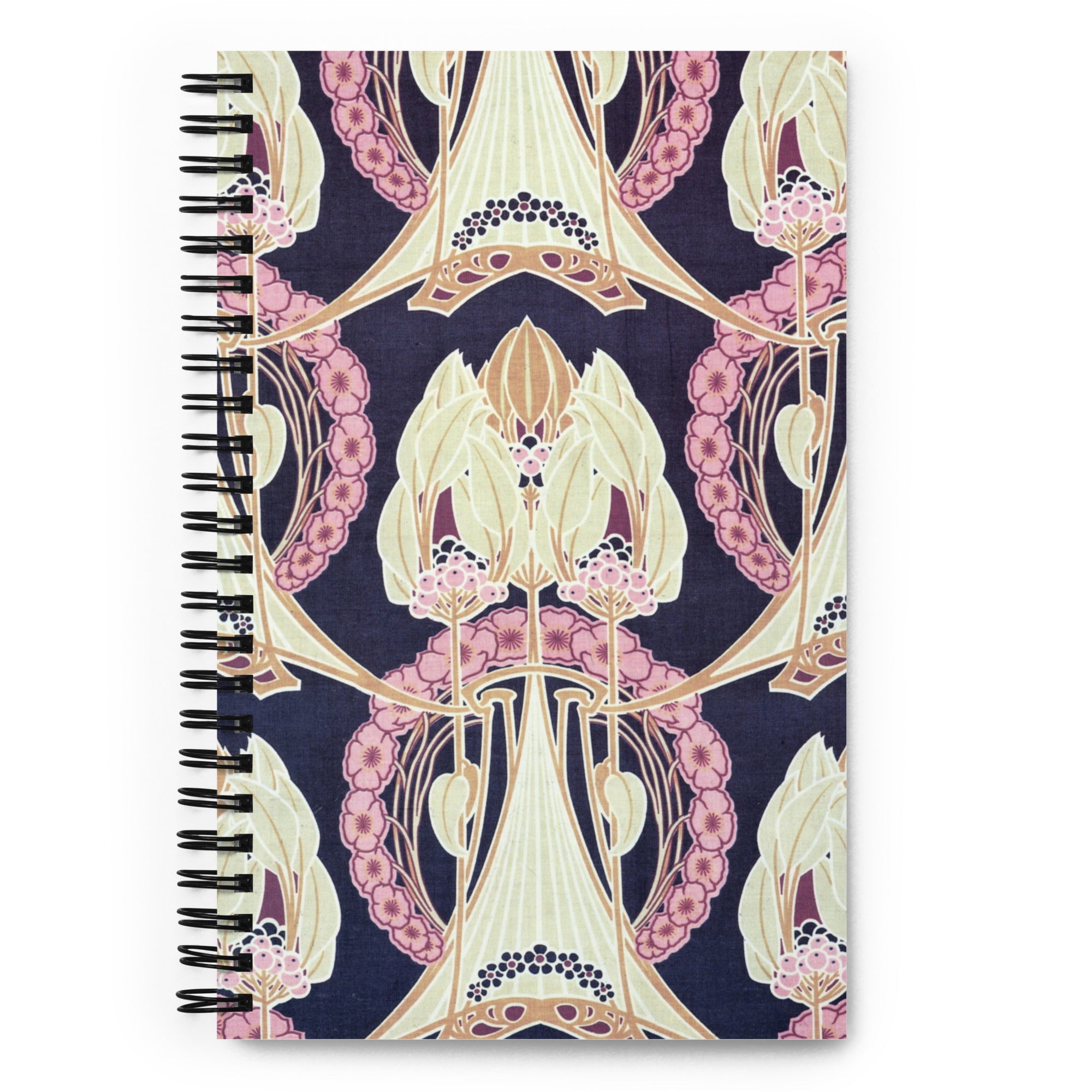 Spiral notebook featuring Art Nouveau design by F. Steiner & Co., 1906.